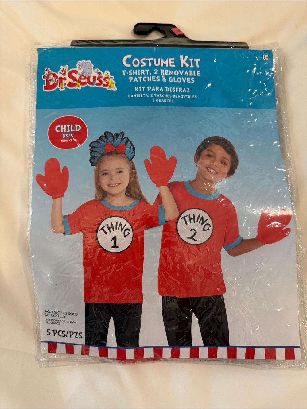 NWT Dr. Seuss Thing 1 & Thing 2 Kids Costume Kit - Red